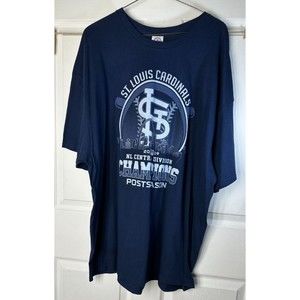 St. Louis Cardinals 2019 Postseason Delta Pro Weight T-Shirt Size Mens 2XL Blue